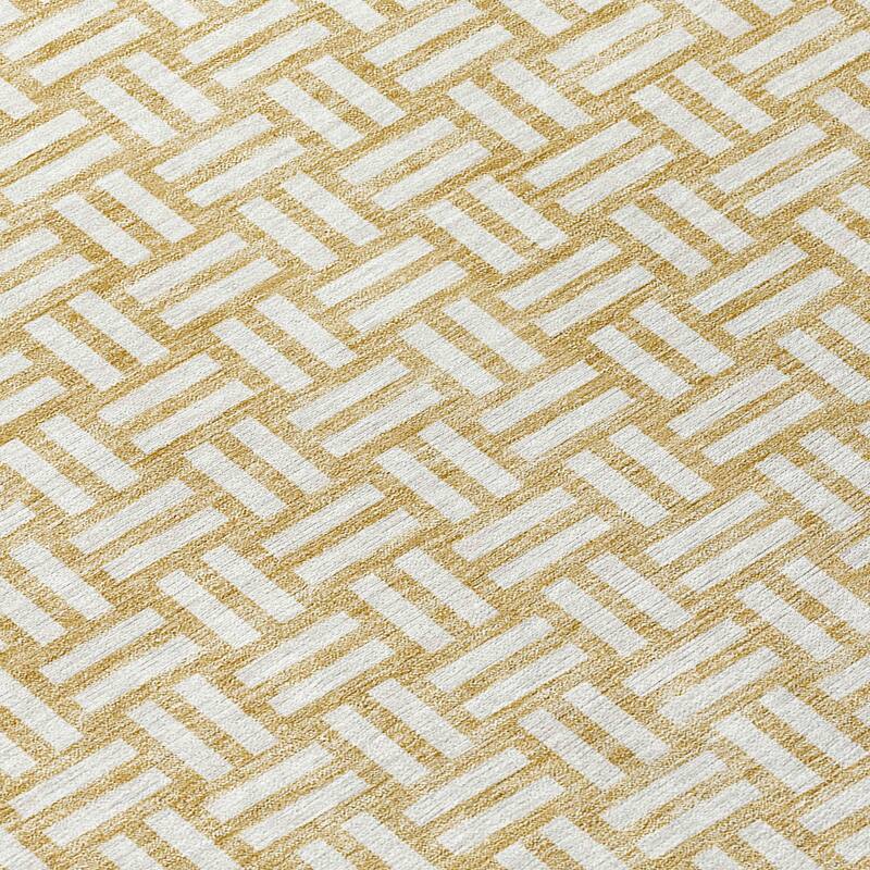 Machine Washable Indoor/ Outdoor Chantille Contempory Crosshatch Rug