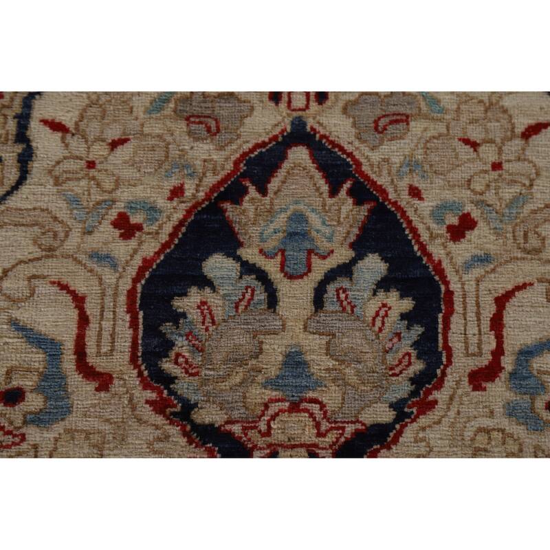 Hand Knotted Oriental 100% Wool Carpet Traditional Floral Beige & Ivories Sultanabad Area Rug - 14' 1'' X 10' 0''
