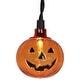 preview thumbnail 6 of 5, LED Lighted Pumpkin Halloween Curtain Icicle Lights - Orange - 5.25' Black Wire - 25ct