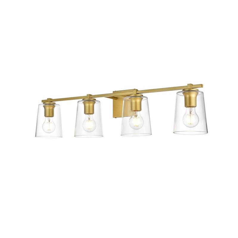 Kelly 1 Light Black and Clear Bath Sconce
