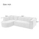 preview thumbnail 18 of 41, Roomfitters Modern Sectional Sofa with Curved Design, Luxurious Chenille Fabric, Two Throw Pillows, L-Shaped Modular Couch