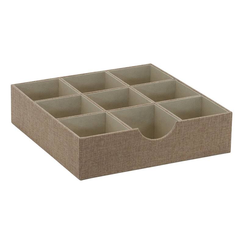 Household Essentials Drawer Organizer Tray with Fabric Cover - 12.0"L x 12.0"W x 3.0"H