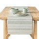 preview thumbnail 19 of 24, over&back Reversible Striped Table Runner - Waterproof - 90 inches - 18 x 90 Green
