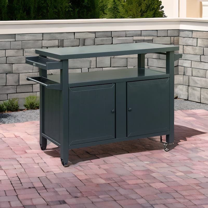 Grill Carts Outdoor Storage Cabinet with Wheels,Kitchen Island