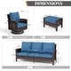 preview thumbnail 85 of 99, MAISON ARTS Extra-Large Patio Wicker Sofa Conversation Set with Coffee Table, Oversize Seat with 5.5'' Thick Padded Cushion