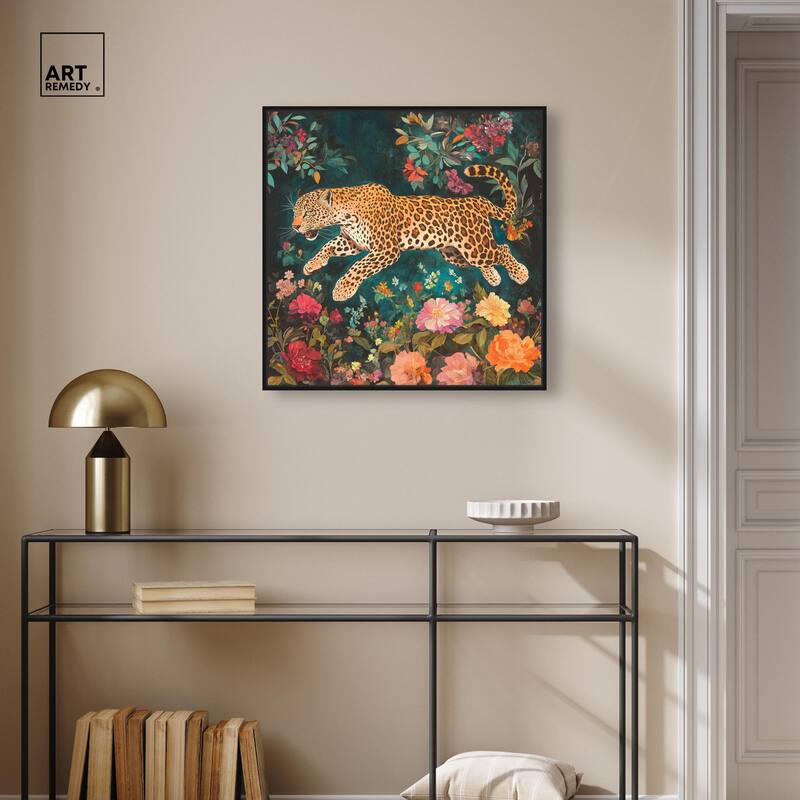 Tigers and Blooms Canvas by Art Remedy