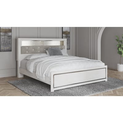 Signature Design by Ashley Altyra White/Gray King Panel Bookcase Bed