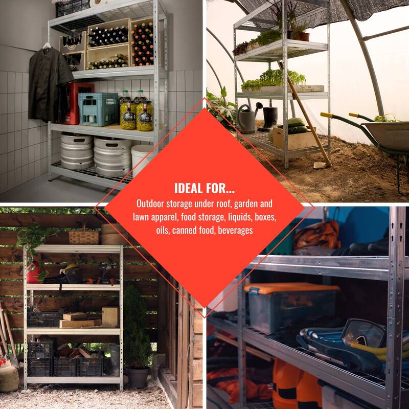 Rust resistant Big Heavy Duty NSF Certified Shelving Collection.