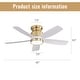 preview thumbnail 2 of 75, Sofucor 42/52 Inch Low Profile Flush Mount Ceiling Fan with Light,Remote Control,Solid wood/ABS Blades,Reversible Quiet DC Motor