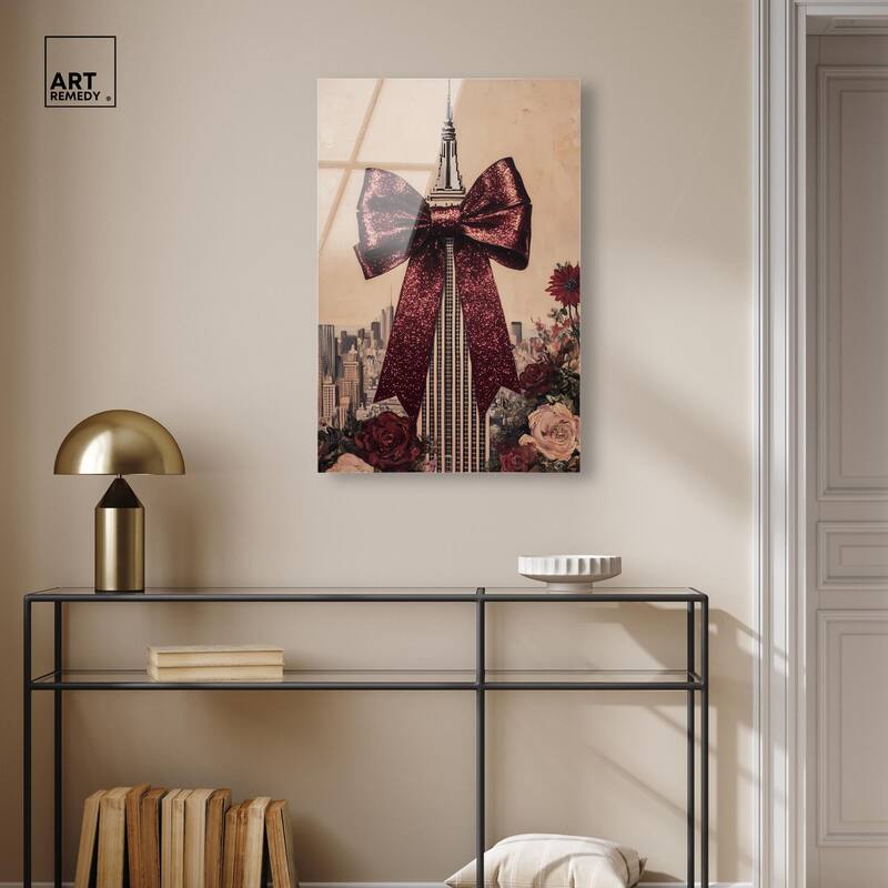 Sparkling Empire State Building Acrylic by Art Remedy, Ready to Hang