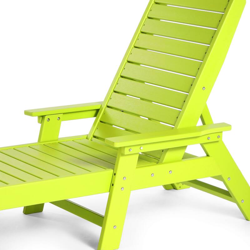 Laguna Hdpe All Weather Outdoor Patio Pool Reclining Chaise Lounge