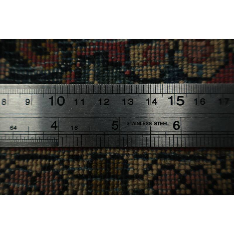 Hand Knotted Oriental 100% Wool Carpet Traditional Floral Red Sarouk Area Rug - 4' 11'' X 3' 4''