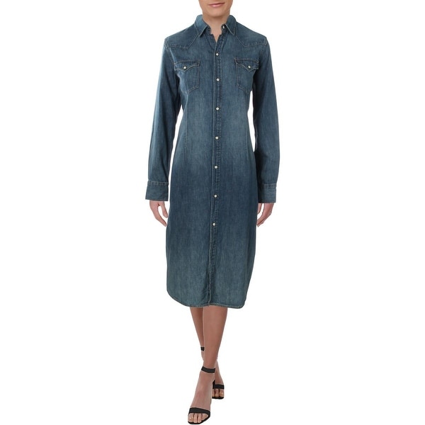 polo ralph lauren denim shirt dress