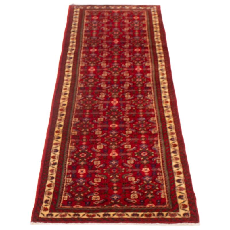 ECARPETGALLERY Hand-knotted Andelz Red Wool Rug - 2'11 x 9'6