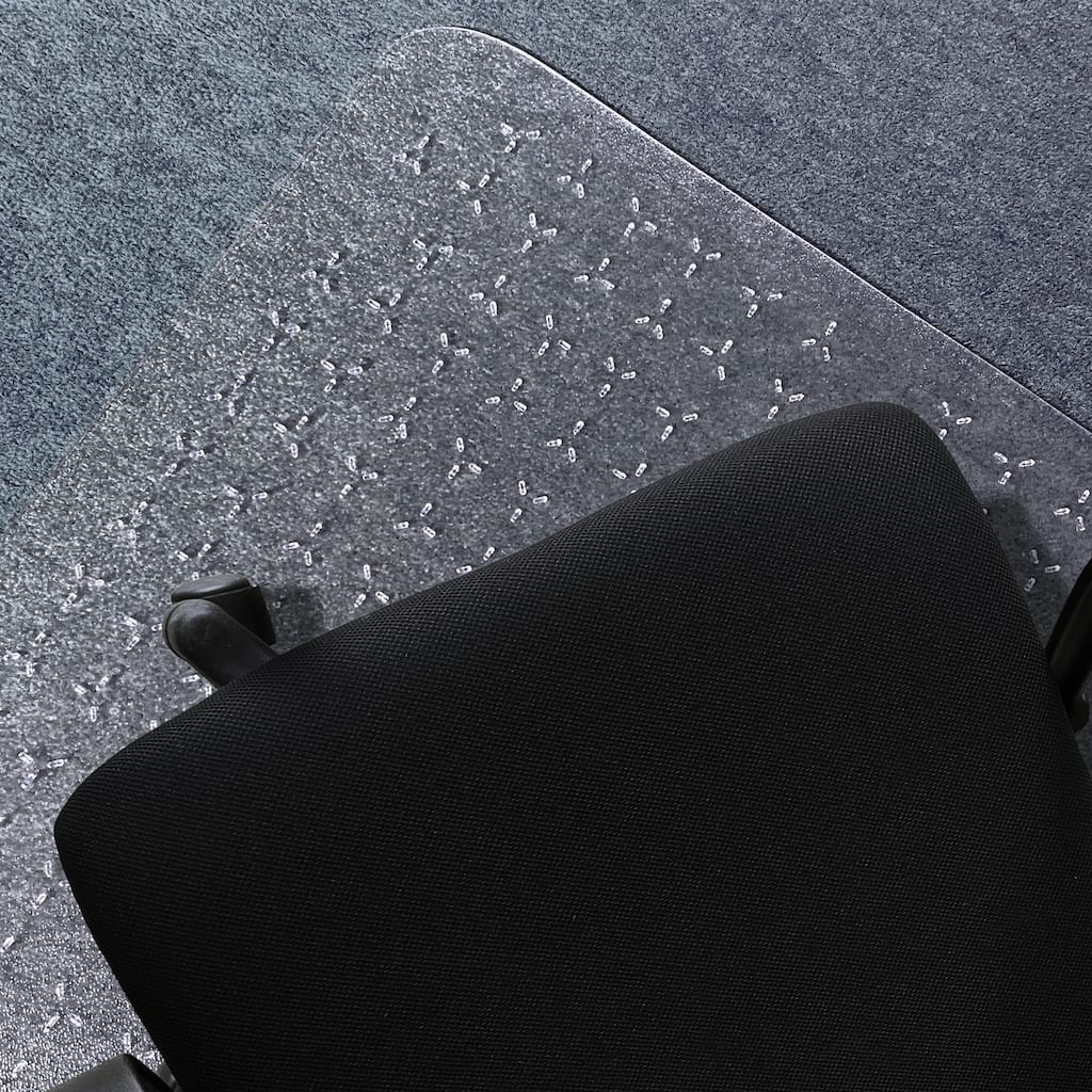 Cleartex® TrYlok® Vinyl Rectangular Chair Mat for Low Pile Carpets up to 1/4"