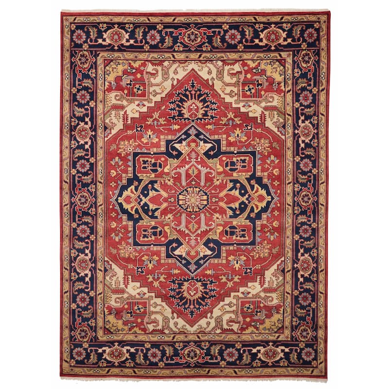 ECARPETGALLERY Hand-knotted Serapi Heritage Red Wool Rug - 8'9 x 11'9
