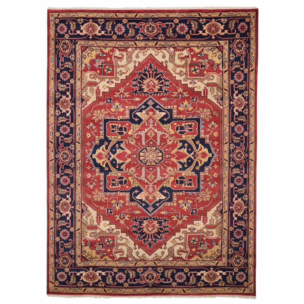 ECARPETGALLERY Hand-knotted Serapi Heritage Red Wool Rug - 8'9 x 11'9