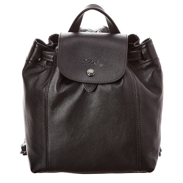 longchamp le pliage black backpack