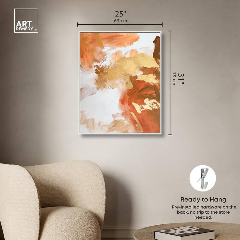 Golden Bronze Ripple II Canvas by Art Remedy