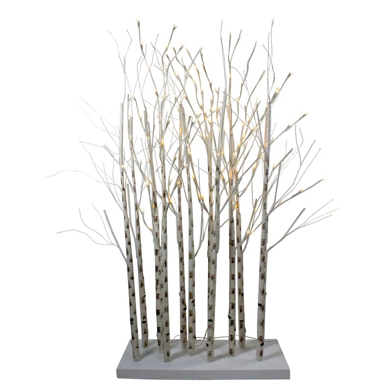 4' LED Lighted White Birch Twig Tree Cluster Outdoor Christmas Decoration