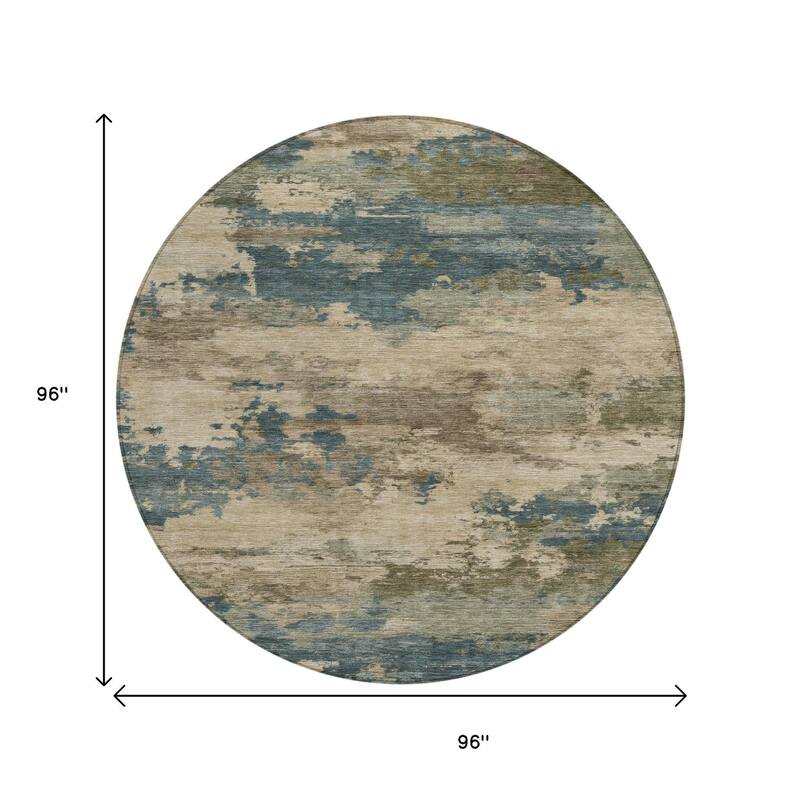 HomeRoots Abstract Transitional Rectangle Outdoor Rug