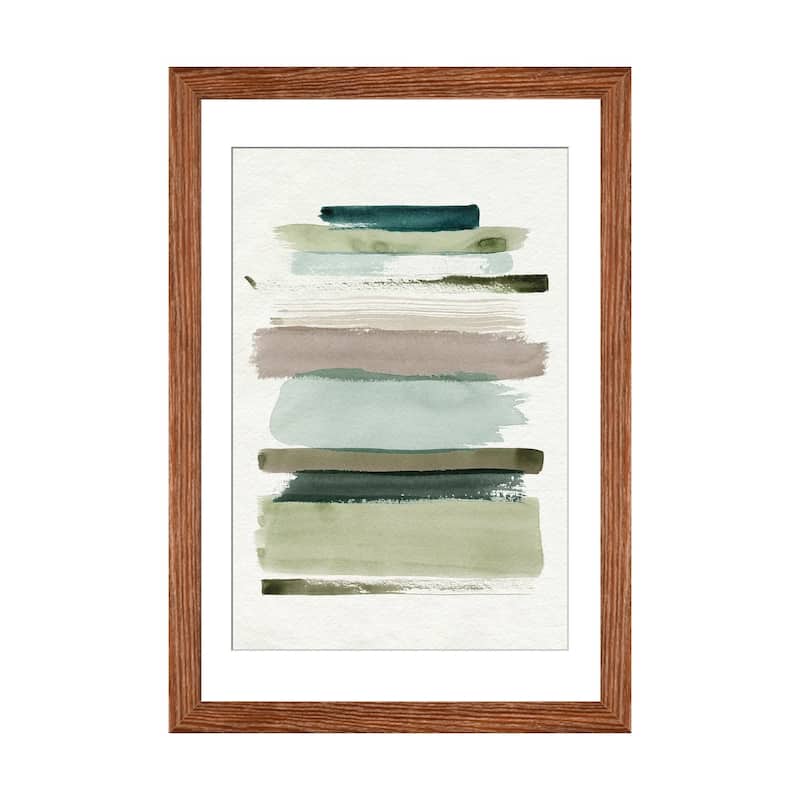 iCanvas "Grass Stains I" by Grace Popp - Walnut - 24x16x1