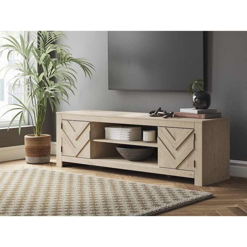 Signature Design by Ashley Cayboni 71" TV Stand up to 81" - 71"W x 20"D x 23"H - Beige