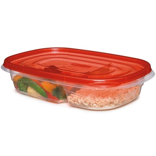 Rubbermaid 29.6 Rectangle Plastic Food Storage Container with Lid Set of 6