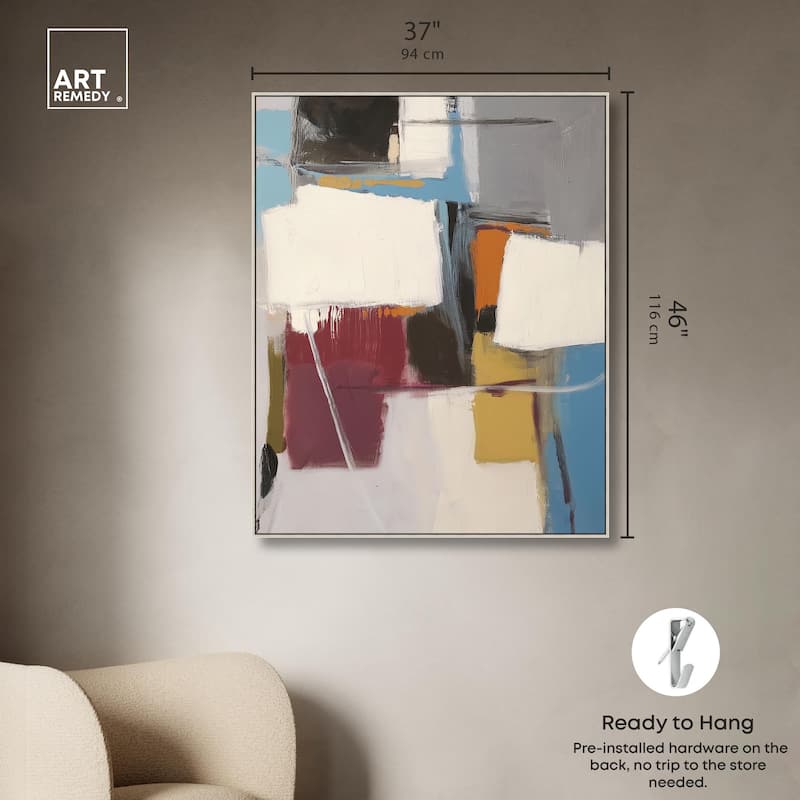 Stacked Forms Canvas by Art Remedy