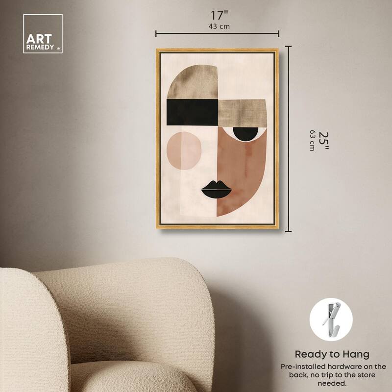Face Moderne I Canvas by Art Remedy