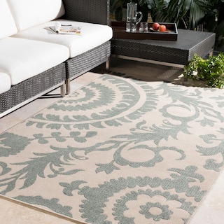 Livabliss Nina Contemporary Floral Indoor/Outdoor Area Rug