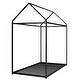 preview thumbnail 10 of 12, Twin Black Metal House Bed Frame - Floor Bed for Kids, No Box Spring Needed