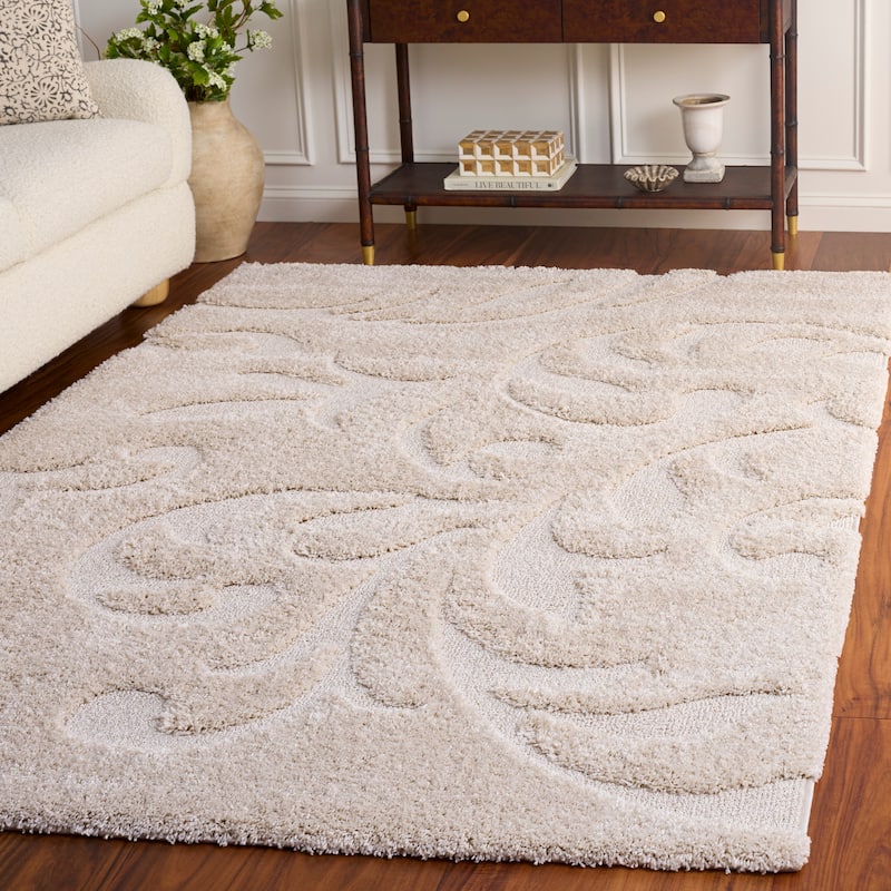 SAFAVIEH, Florida Shag Eilis Scroll Pattern 1.2-inch Thick Shag
