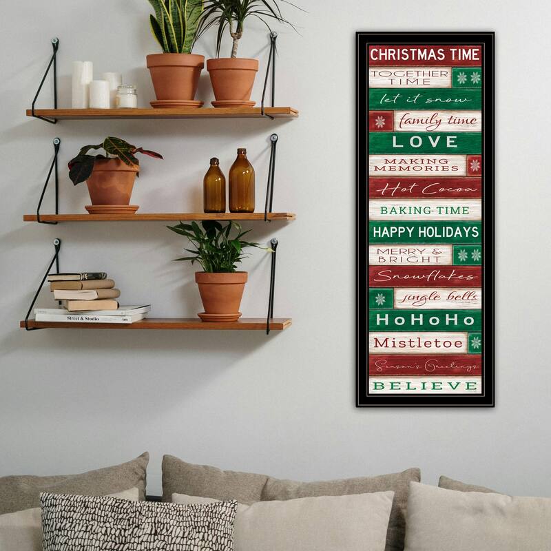 Framed Wall Art - Christmas Time, Black Frame