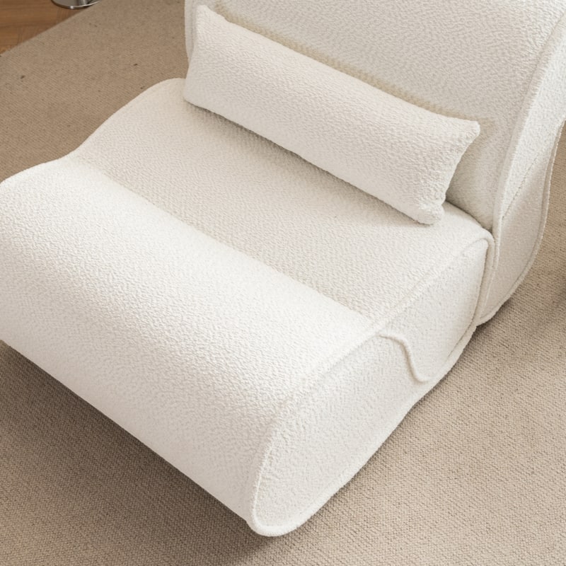 Soft Pellet Velvet Recliner - Comfortable Lounge Chair with Waist Pack Padding, Modern Design