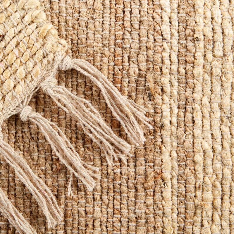 DII Black With Natural Jute Chevron Hand-Loomed Rug - 2' x 3' Oval