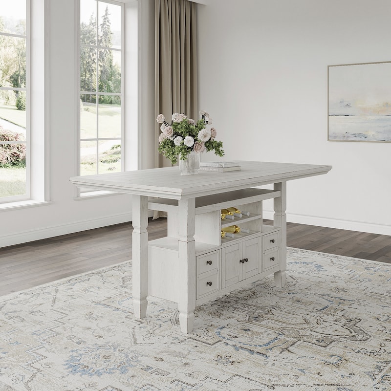 Signature Design by Ashley Robbinsdale White Counter Height Dining Table - 36"W x 72"D x 37"H