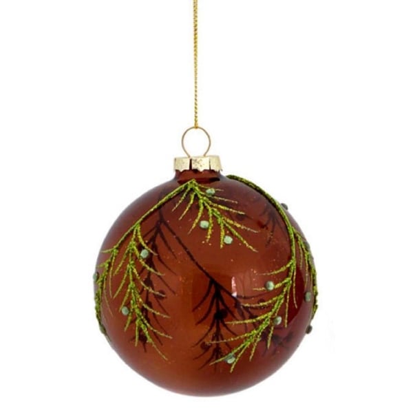 Shop 3 25 Enchanted Forest Green Glitter Leaf Glass Ball
