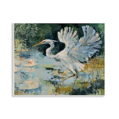 Stupell Heron with Spread Wings Wall Plaque Art Design By Dusza