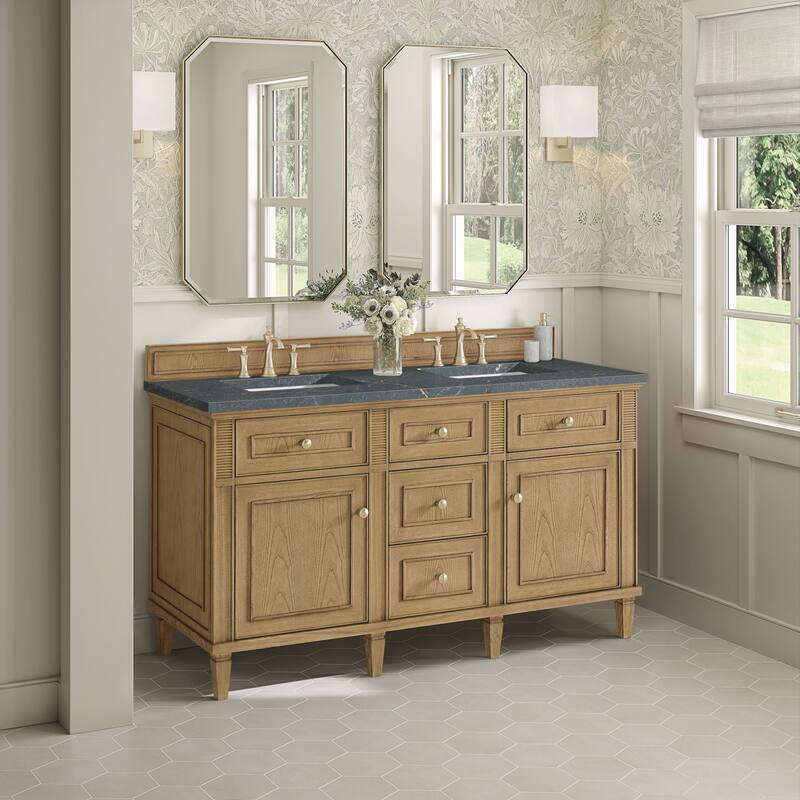 James Martin Vanities 424-V60D-FPBL Lorelai 60" Free Standing Double