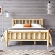 preview thumbnail 3 of 7, King Size Rustic Farmhouse Log Bed Frame, Solid Pine Cylinder Construction, Fits Mattresses and Box Springs, Natural