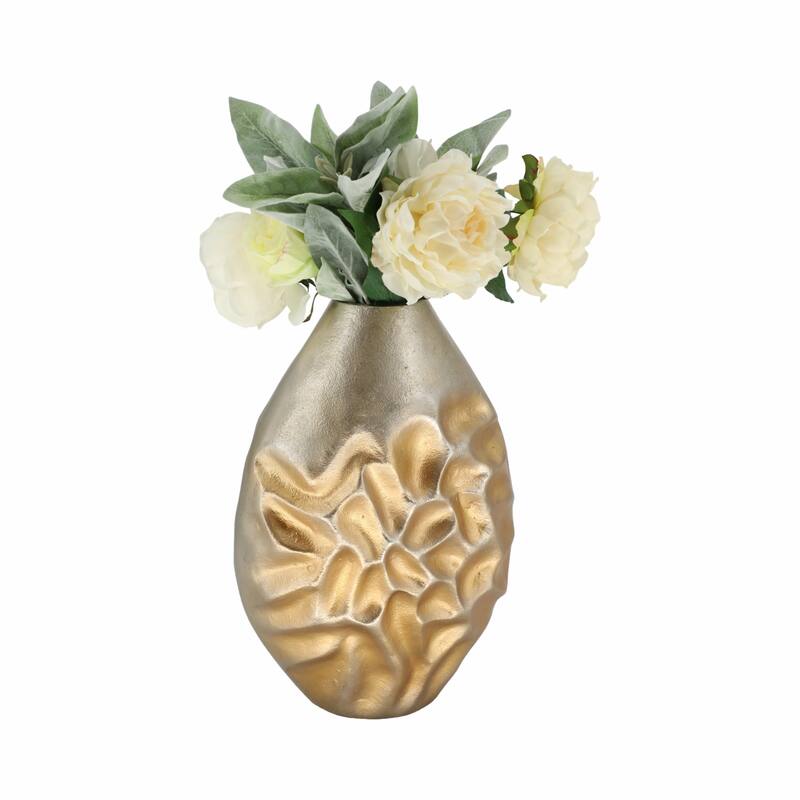 Metal Cartwright Hammered Textured Vase - Bronze