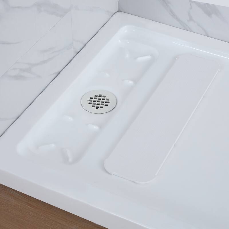Bel Soft Close 3-Piece Base/Door Rectangular Corner Shower Kit (Left or Right Drain)