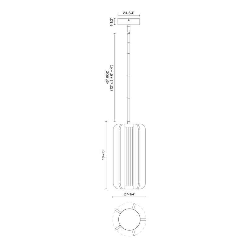 Alora Lighting PD336507 Anders 8" Wide LED Multi Light Pendant