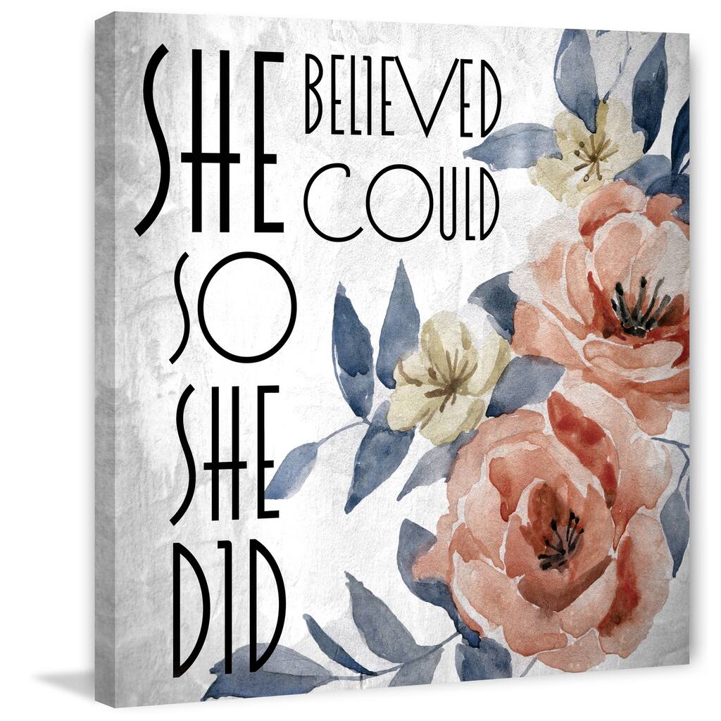 She Believed She Could so She Did Painting Print on Wrapped Canvas