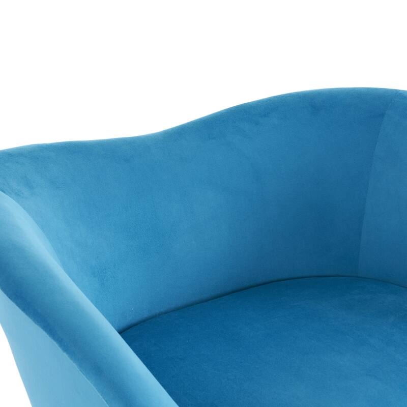 Lounge Chair for Bedroom with Gold Metal Legs
