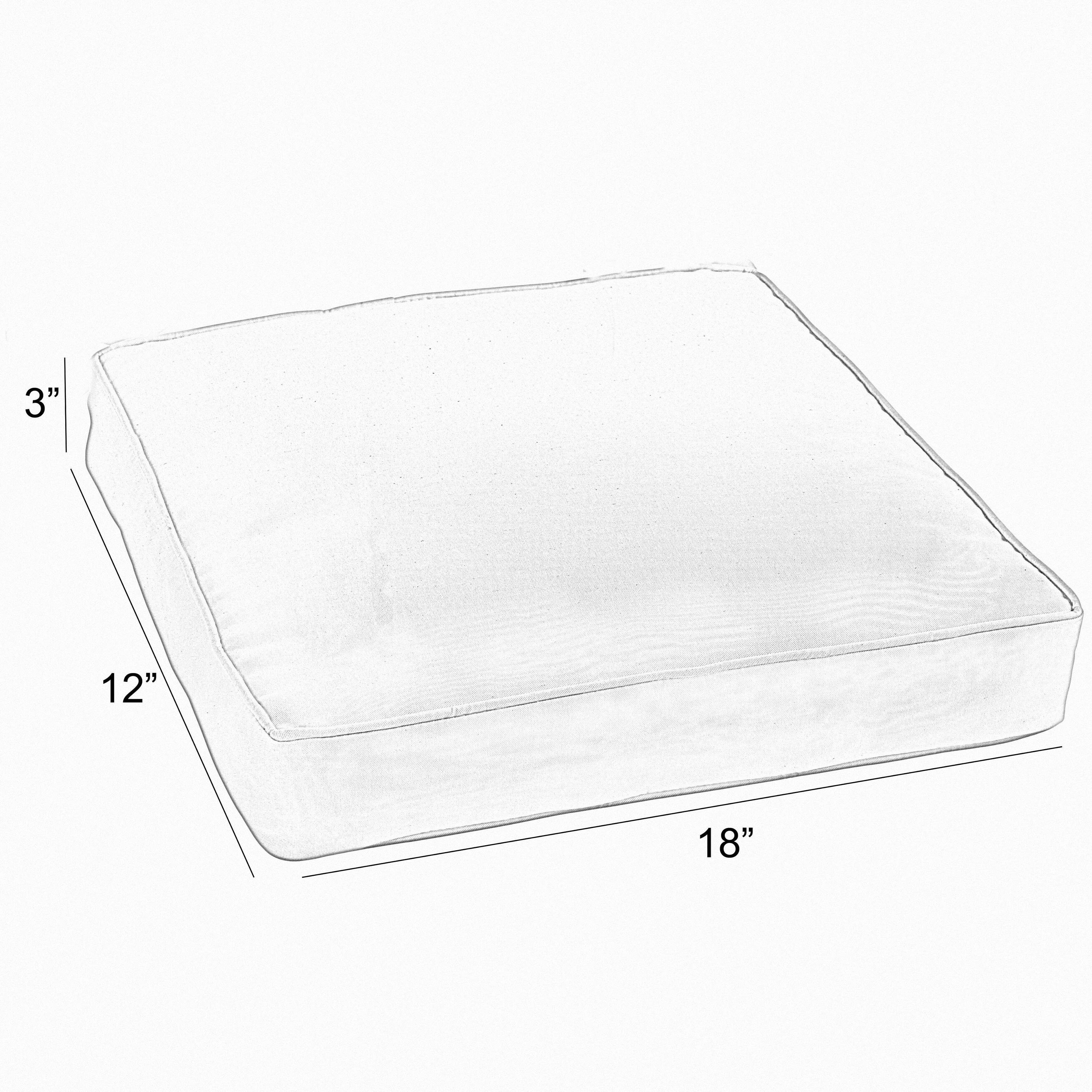 Sorra Home Preview Capri Outdoor/Indoor Corded Bench Cushion 12in x 18in x 3in - Picture 12 of 15