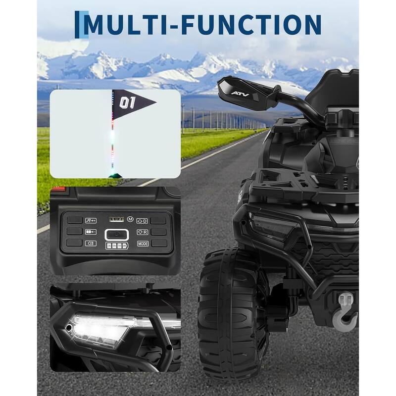 12V Electric Ride on ATV Car for Kids 3-8 Years Best Gifts