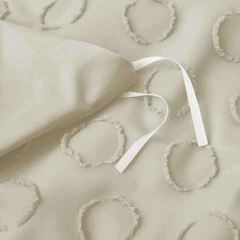 Circle Clipped Jacquard Duvet Cover Set