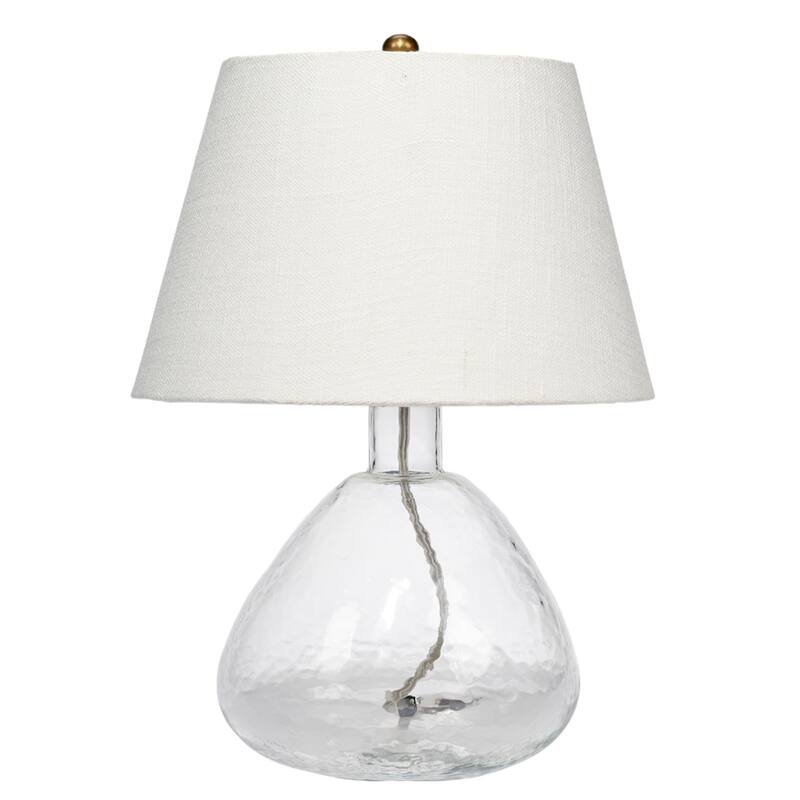Alden Decor Dolan Glass Table Lamp - Clear